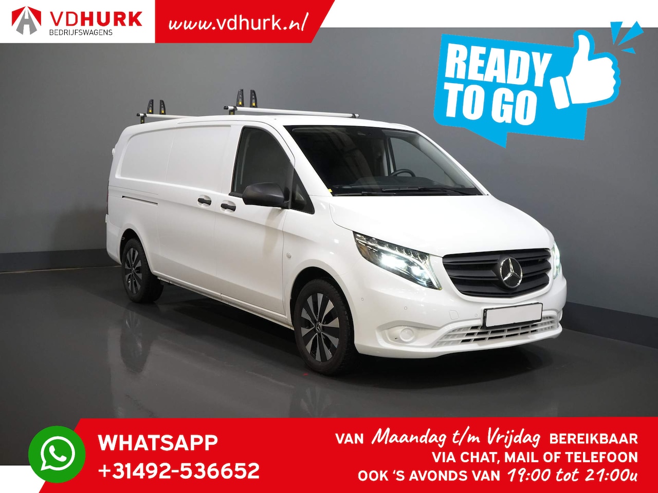 Mercedes-Benz Vito - 119 CDI Aut. L3 XL ZGAN (DEMO) Standkachel/ Inrichting/ LED/ Stoelverw./ CarPlay/ Camera/ - AutoWereld.nl