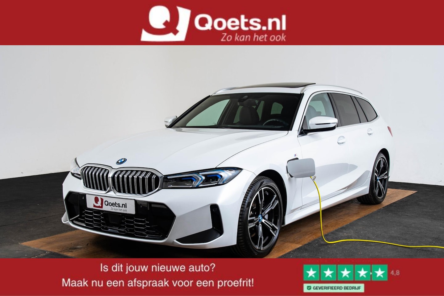 BMW 3-serie Touring - 330e M Sport - Trekhaak - Panoramadak - Elektrisch verstelbare/verwarmde Voorstoelen - Gel - AutoWereld.nl