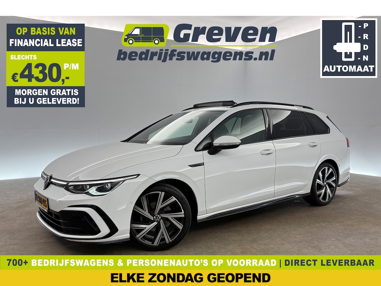 Volkswagen Golf Variant - 1.5 eTSI R-Line 163PK Pano Sfeerver. Trekhaak Virtual Carplay Camera Clima LED Navi 18"LMV - AutoWereld.nl