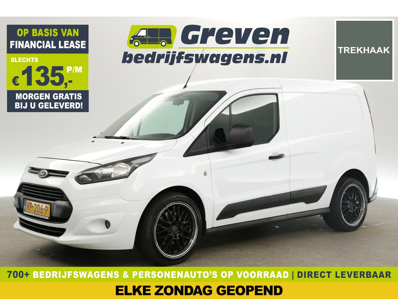 Ford Transit Connect - 1.6 TDCI L1H1 Airco Trekhaak  18"LMV 3 Persoons Bluetooth Elektrpakket - AutoWereld.nl