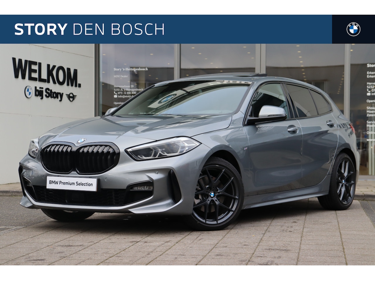 BMW 1-serie - 118i High Executive M Sport Automaat / Panoramadak / Sportstoelen / Active Cruise Control - AutoWereld.nl