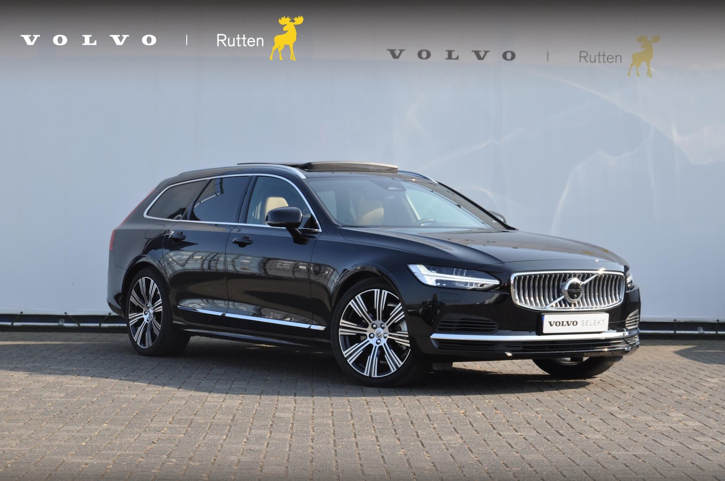 Volvo V90 - T6 350PK Automaat Recharge AWD Ultimate Bright / Stoelmassage / Stoelventilatie en verwarm - AutoWereld.nl