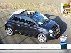 Fiat 500 C - 1.2 Rock Cabrio Leder Navi Parkdistance blue tooth airco 16 inch lm velgen