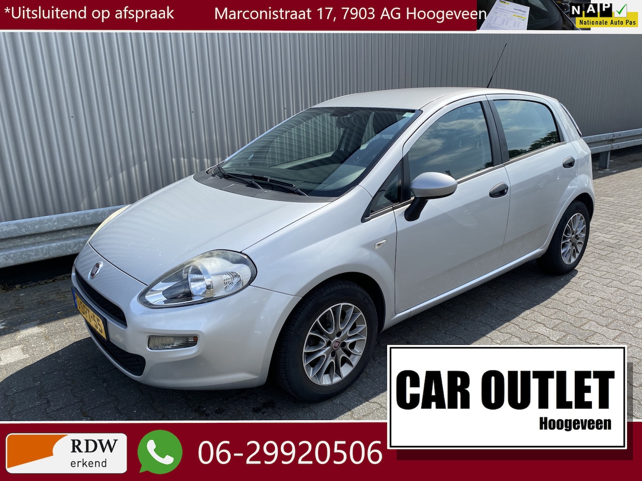 Fiat Punto Evo - 1.2 Pop 1.2 Pop 5-Drs, A/C, LM, nw. APK – Inruil Mogelijk – - AutoWereld.nl