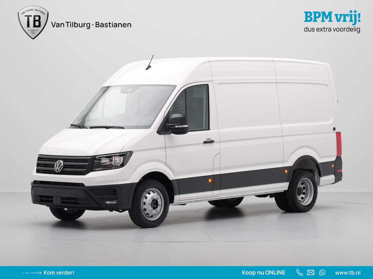 Volkswagen Crafter - 2.0 TDI 120kW 164PK GVW 5.0T L3H3 DL Highline EURO VI RWD teruggekeurd naar 3.5T BPM vrij! - AutoWereld.nl