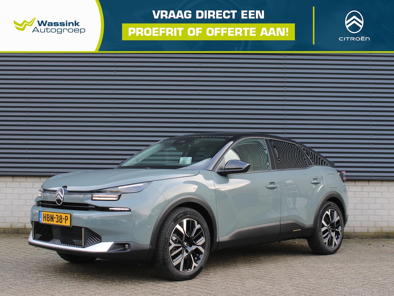 Citroën Ë-C4 - EV 54kWh 156pk Max I Pack Techno I Two Tone dak I Verwarmbare voorruit I Adaptive Cruise I - AutoWereld.nl