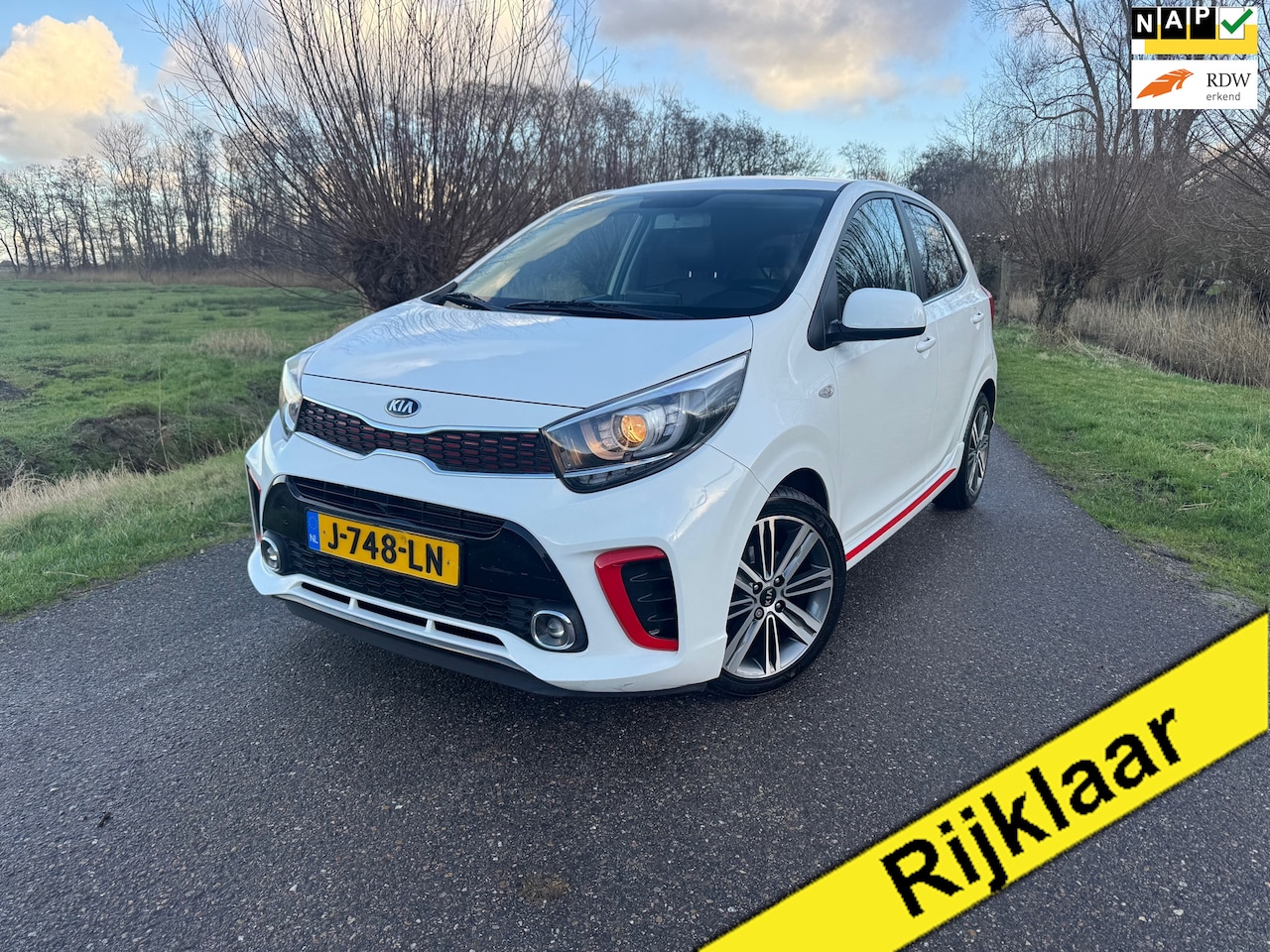 Kia Picanto - 1.0 MPi GT-Line Edition Camera Navi Leder-int Airco NAP Goed Onderhouden - AutoWereld.nl