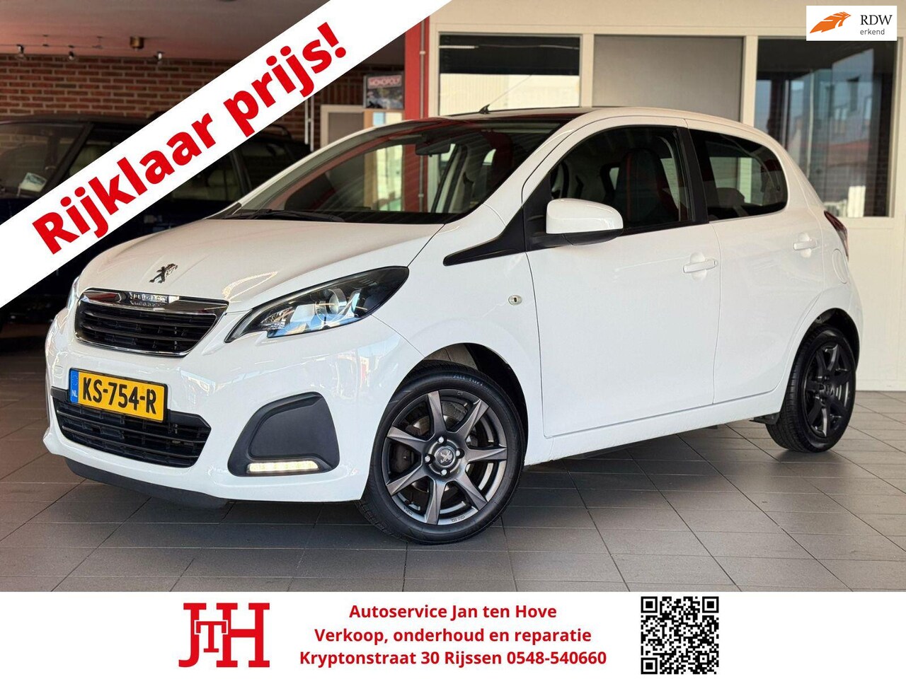 Peugeot 108 - 1.0 e-VTi Active*Sportief*Zwart dak*Lichtmetalen velgen*Airco*Bluetooth* - AutoWereld.nl