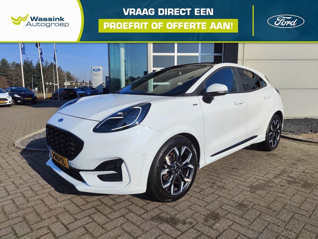 Ford Puma - 1.0i Ecoboost Hybrid 125pk ST-Line X | panoramadak | Camera | Adaptive cruise control - AutoWereld.nl