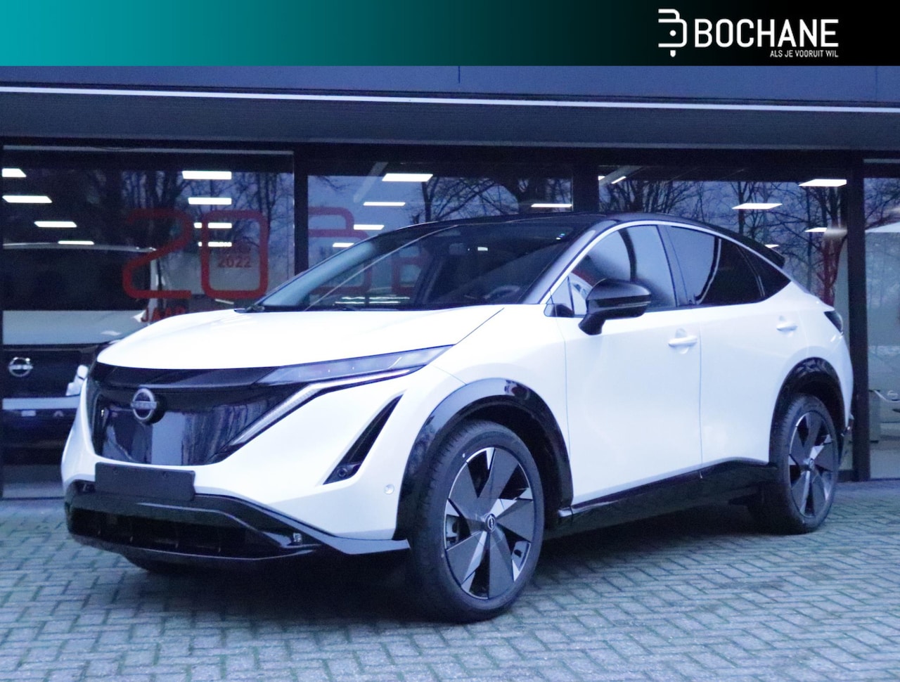 Nissan Ariya - 91 kWh Evolve LEDEREN BEKLEDING/ NAVI/ CLIMATE/ EL. PANORAMISCH SCHUIFDAK/ REAR VIEUW MIRR - AutoWereld.nl