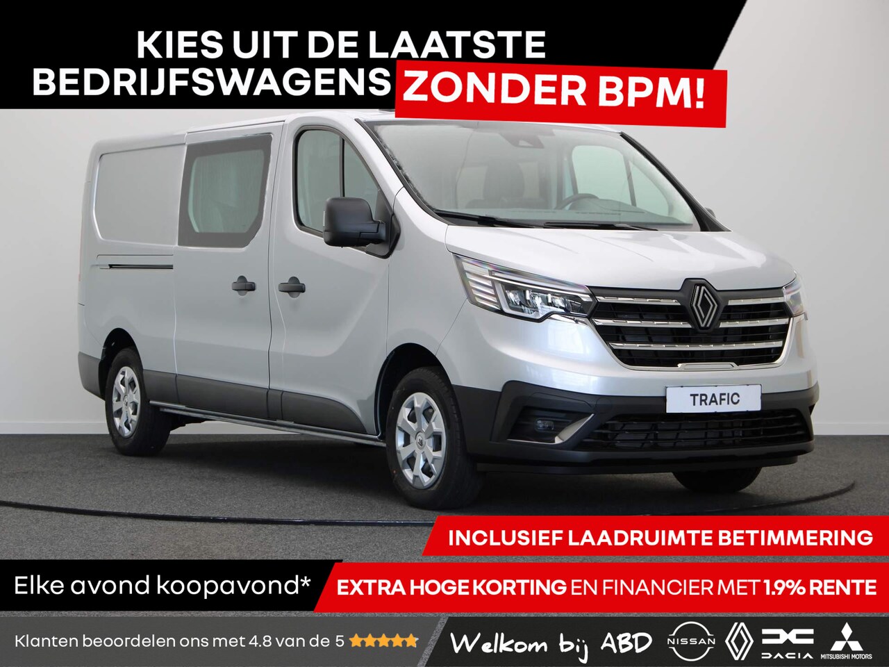 Renault Trafic - 2.0 dCi 130pk T29 L2H1 Advance DC | Passagierstoel | Trekhaak | Achteruitrijcamera | - AutoWereld.nl