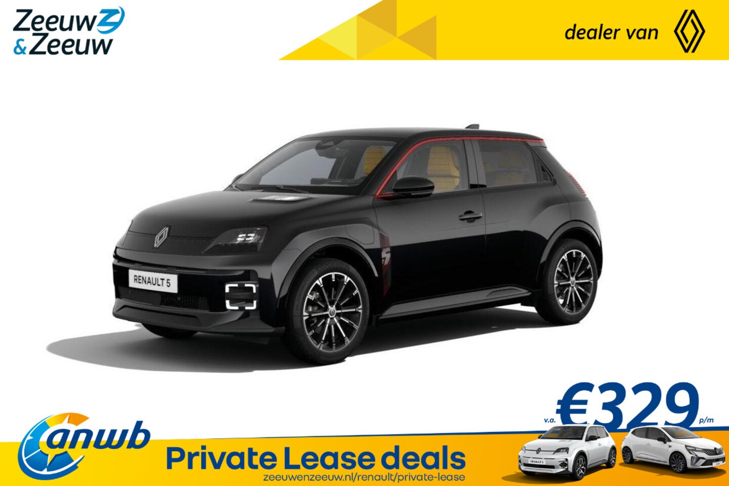 Renault 5 - (ANWB Private lease actie vanaf € 389,-) urban range iconic cinq 40 kWh | Auto van het Jaa - AutoWereld.nl