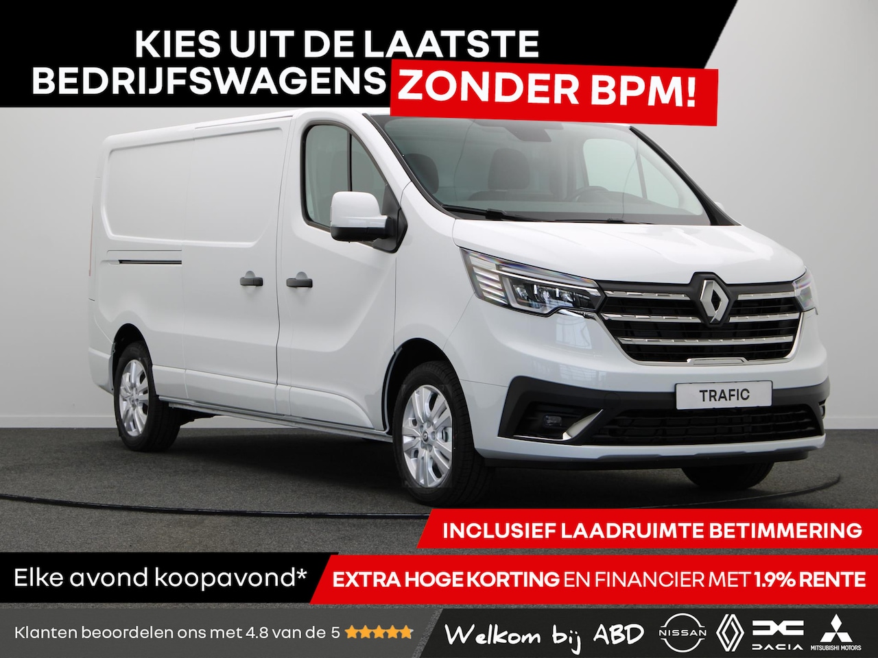 Renault Trafic - 2.0 dCi 130pk T30 L2H1 Work Edition | 17 LMV  | Bumpers volledig in kleur | - AutoWereld.nl