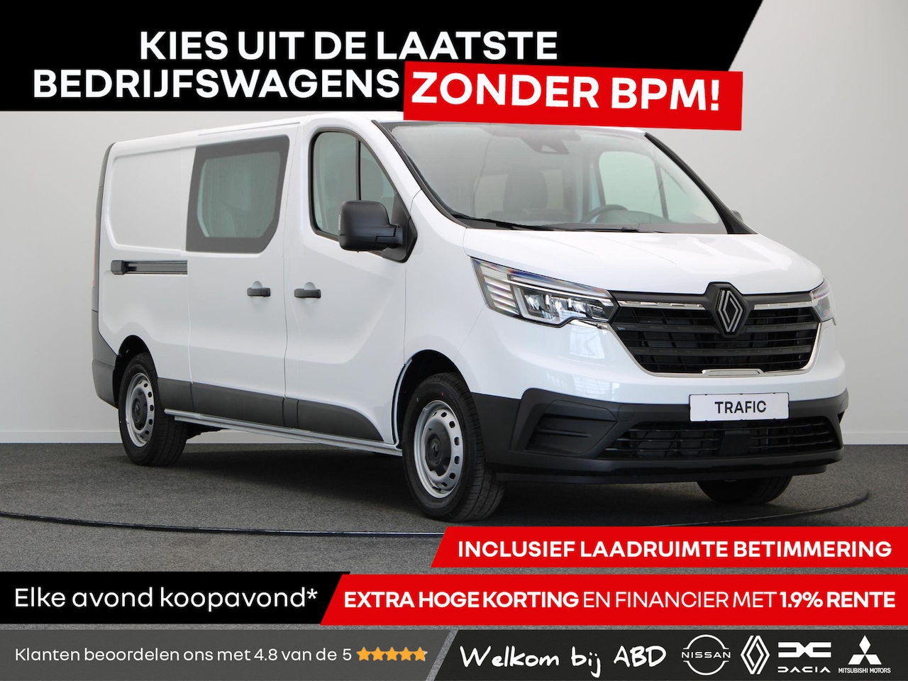 Renault Trafic - 2.0 Blue dCi 130pk T29 L2H1 Start DC | 6 persoons | - AutoWereld.nl