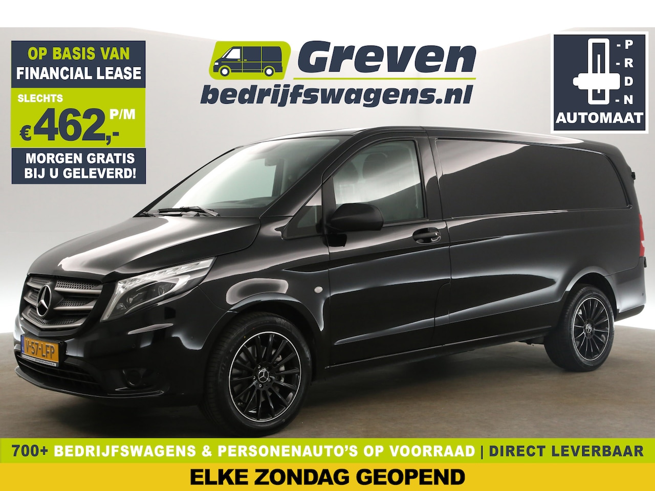 Mercedes-Benz Vito - 119 CDI Lang 191PK Automaat Airco Camera Carplay Cruise Navi PDC 3 Persoons 18''LMV Trekha - AutoWereld.nl