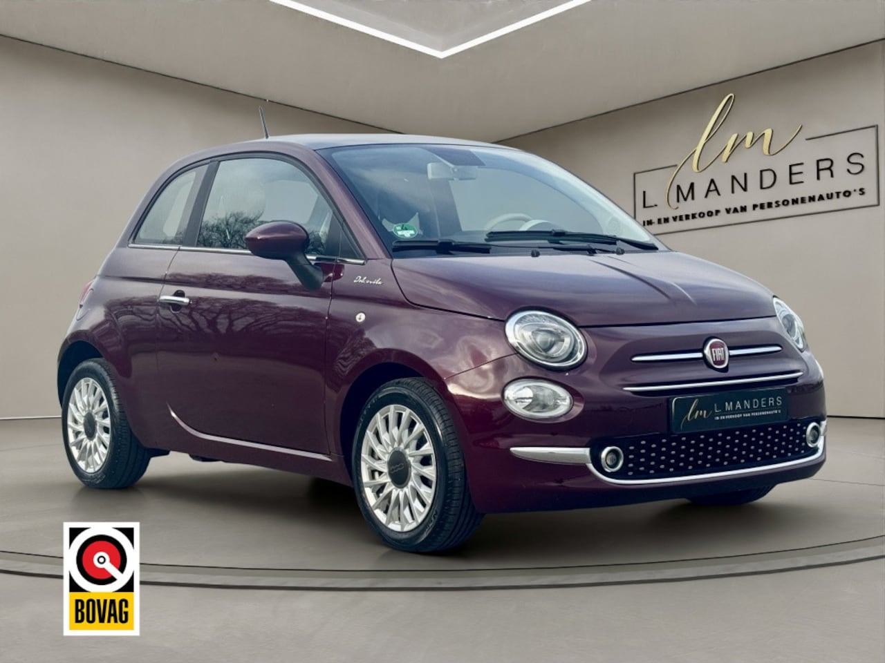 Fiat 500 - 1.0 Hybrid Dolcevita 2021 BORDEAUX | Apple CarPlay | Panoramadak - AutoWereld.nl