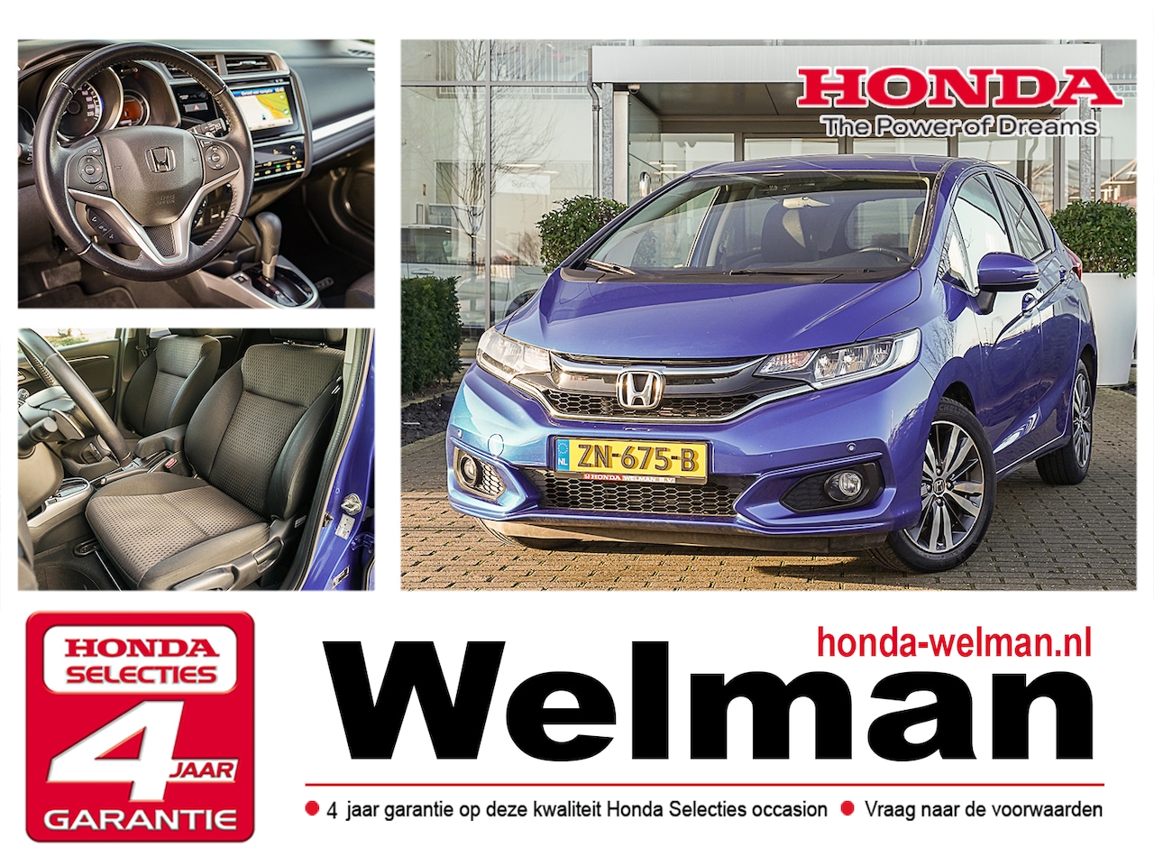 Honda Jazz - 1.3i V-TEC ELEGANCE - AUTOMAAT - NAVIGATIE - CAMERA - AutoWereld.nl