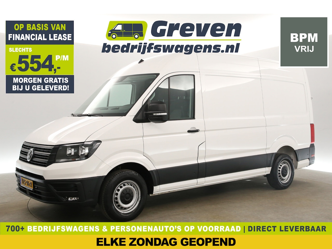 Volkswagen Crafter - 30 2.0 TDI L3H3 | BPM VRIJ | 140PK Airco Carplay Cruise Navigatie PDC 3 Persoons - AutoWereld.nl