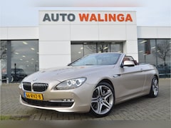 BMW 6-serie Cabrio - 640i High Executive 2x Memory stoelen | 19'' LMV | Leer | Xenon | Houtinleg | Zwart dak