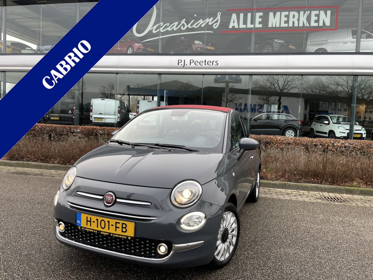 Fiat 500 - Cabrio 0.9 TwinAir Turbo Lounge Airco - Cruise control - Navigatie full map - Multifunctio - AutoWereld.nl