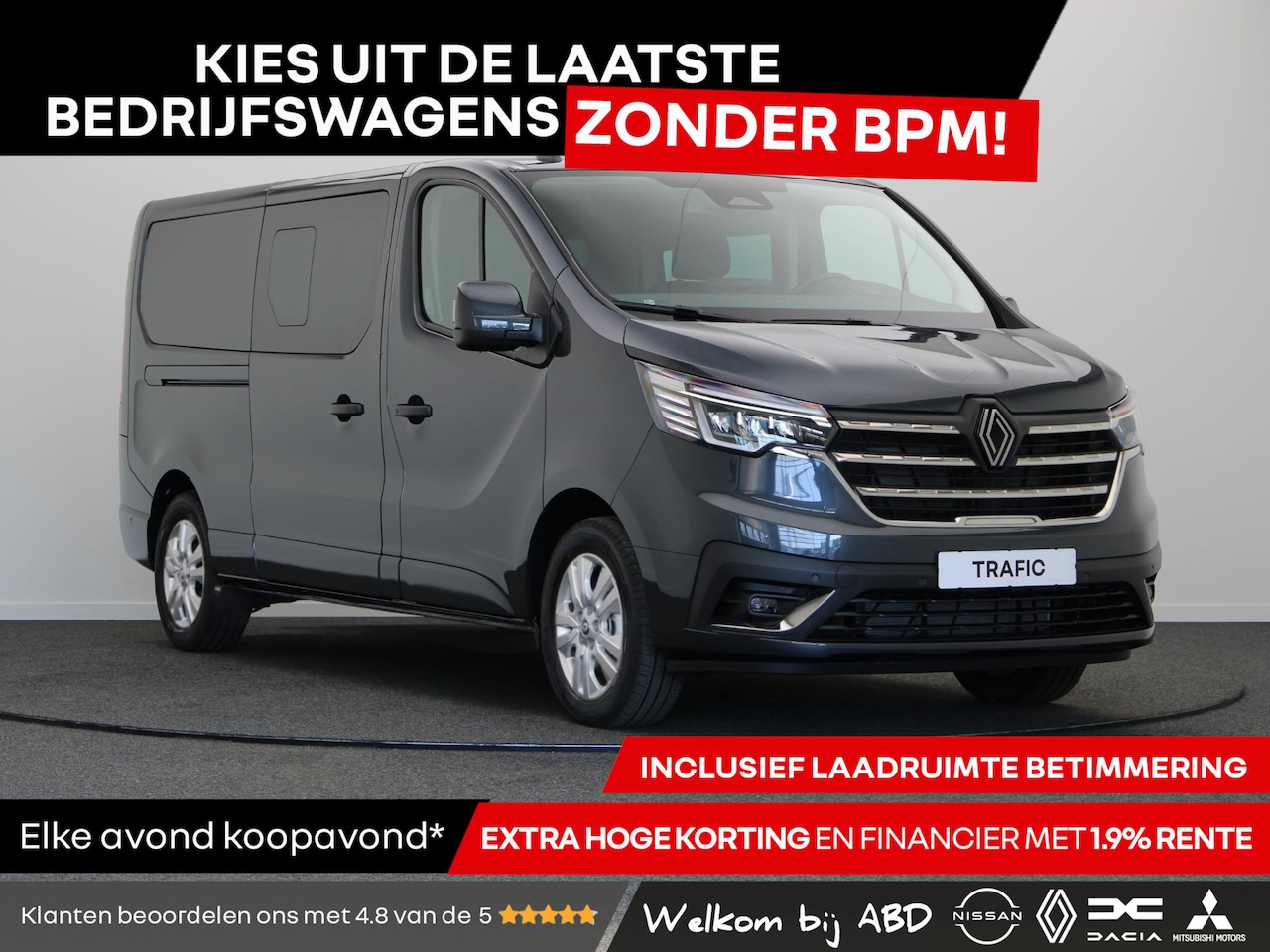 Renault Trafic - 2.0 dCi 170pk T29 L2H1 Extra DC | Schuifdeur links + rechts | Laadruimtepakket | Trekhaak - AutoWereld.nl