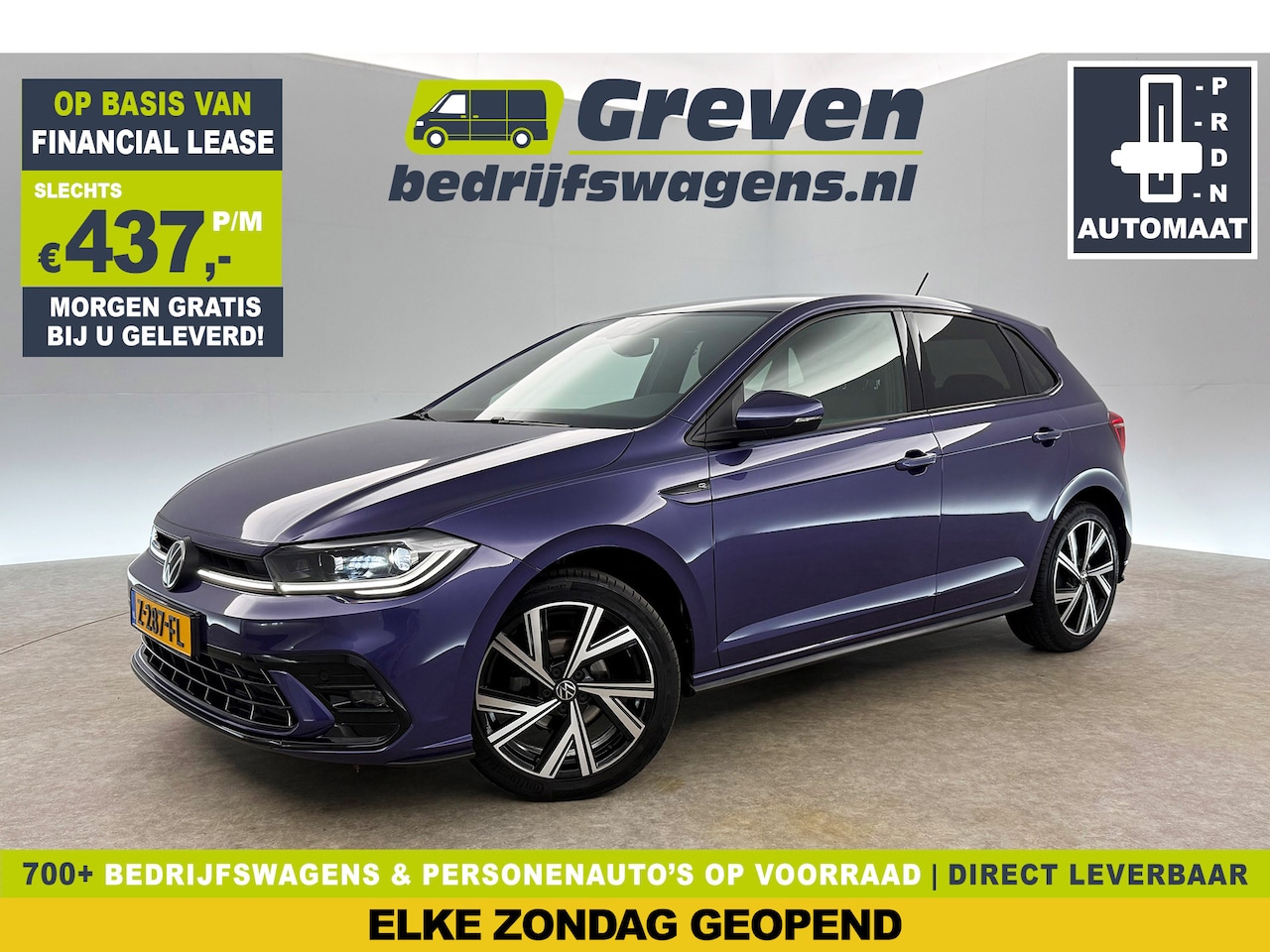 Volkswagen Polo - 1.0 TSI R-line DSG Adaptive Cruise Camera Carplay IQ-Lights LED Clima Virtual DAB+ Stoelve - AutoWereld.nl