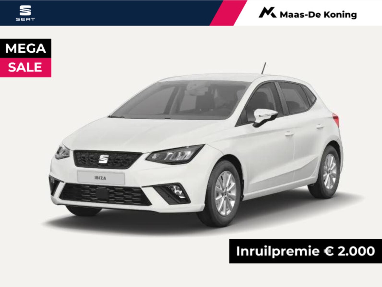 Seat Ibiza - Style Plus 1.0 95 pk TSI Hatchback 5 deurs | Candy white | Parkeersensoren achter | Apple - AutoWereld.nl