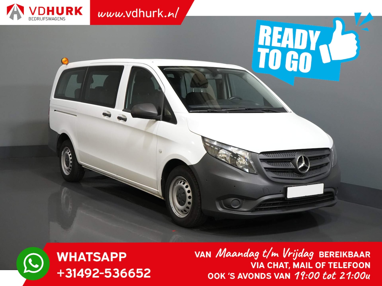 Mercedes-Benz Vito Tourer - 110 CDI L2 € 35.772,- incl. BTW/BPM READY2GO Combi/ Kombi/ 9 Pers./ 9P/ 9 Persoons/ Navi/ - AutoWereld.nl