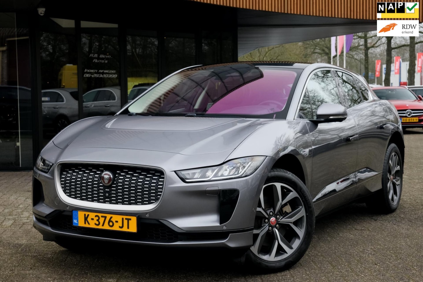 Jaguar I-PACE - EV320 S Business Pack 90 kWh/3-Fasen/Warmtepomp/Panoramadak/360°Camera/Stuurwielverwarming - AutoWereld.nl