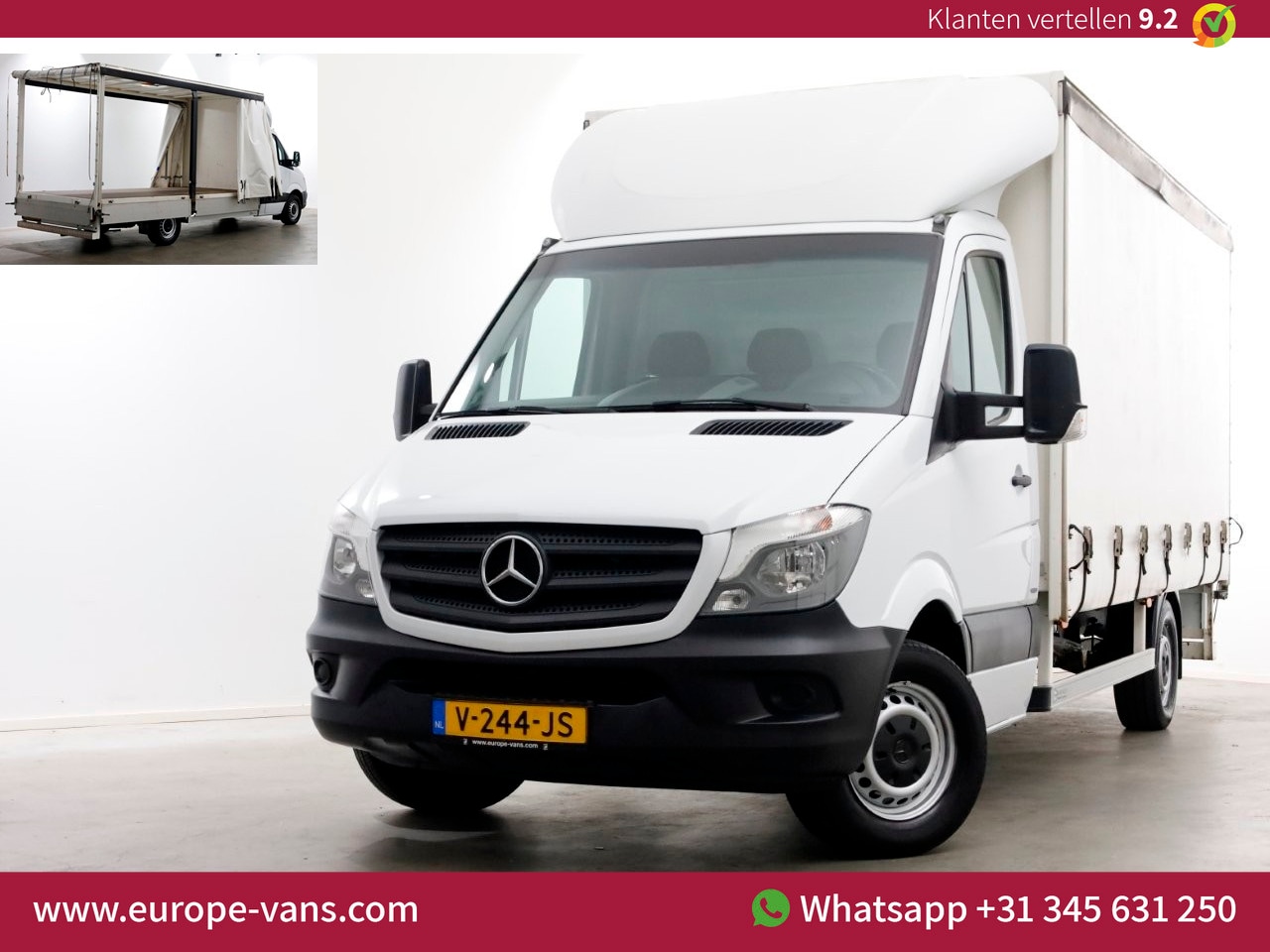 Mercedes-Benz Sprinter - 314 CDI 143pk E6 7G Automaat Open Laadbak met huif/schuifzeilen 10-2017 - AutoWereld.nl