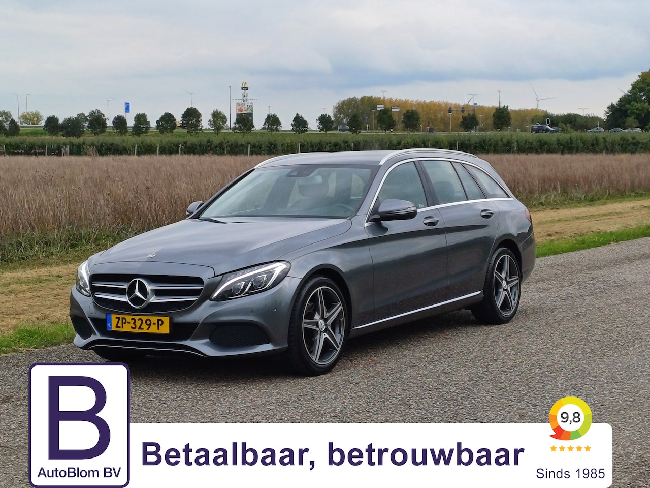 Mercedes-Benz C-klasse Estate - 180 Business Solution /Navi/Cruise/19"/Trekh./Elect klep/Led/Dode hoek detectie/ - AutoWereld.nl