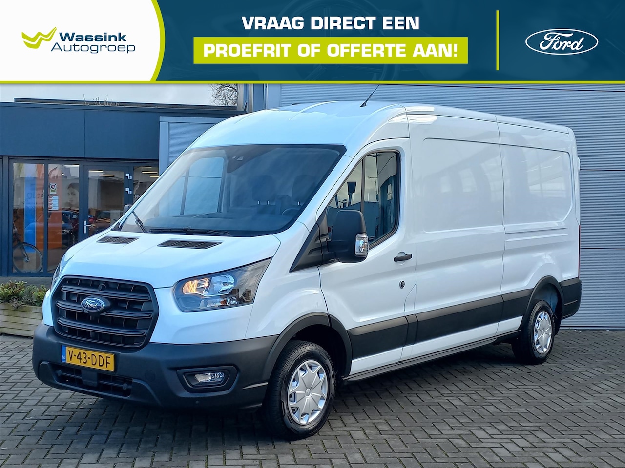 Ford Transit - 2.0 TDCi 130pk L3H2 | Climate Control | Navigatie | Trekhaak (2550kg) | Voorruitverwarming - AutoWereld.nl