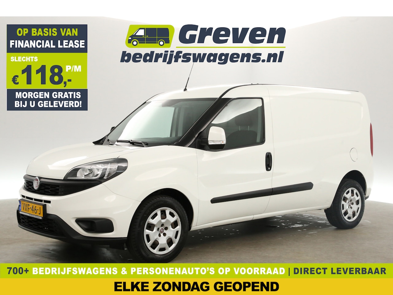 Fiat Doblò - 1.3 MJ L2H1 Maxi Airco Cruise Stoelverwarming Bluetooth Parkeersensoren Schuifdeur - AutoWereld.nl