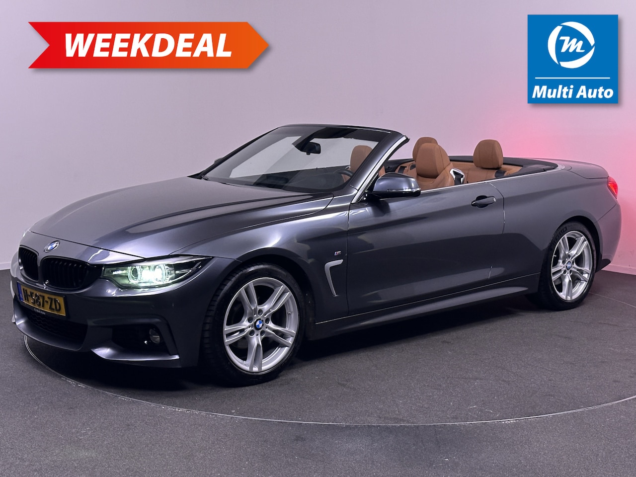 BMW 4-serie Cabrio - 420i High M Sport Edition 184pk Dealer O.H | Lederen Sportstoelen Memory | Navi Pro | Virt - AutoWereld.nl