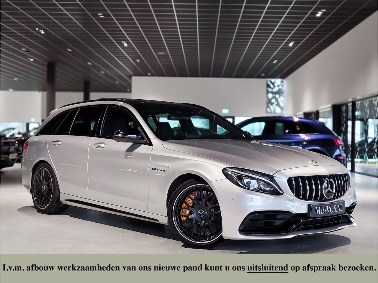 Mercedes-Benz C-klasse Estate - AMG 63 S Ceramic|Performance stoelen|Night|Mem|Burmester|360|HUD|Centuri - AutoWereld.nl