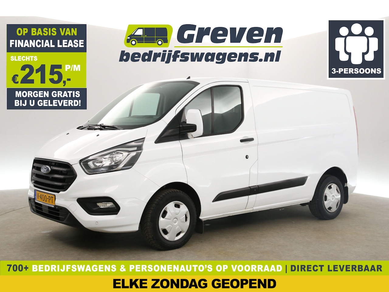 Ford Transit Custom - 280 2.0 TDCI L1H1 Trend Airco Cruise LED Trekhaak 3 Persoons Parkeersensoren - AutoWereld.nl