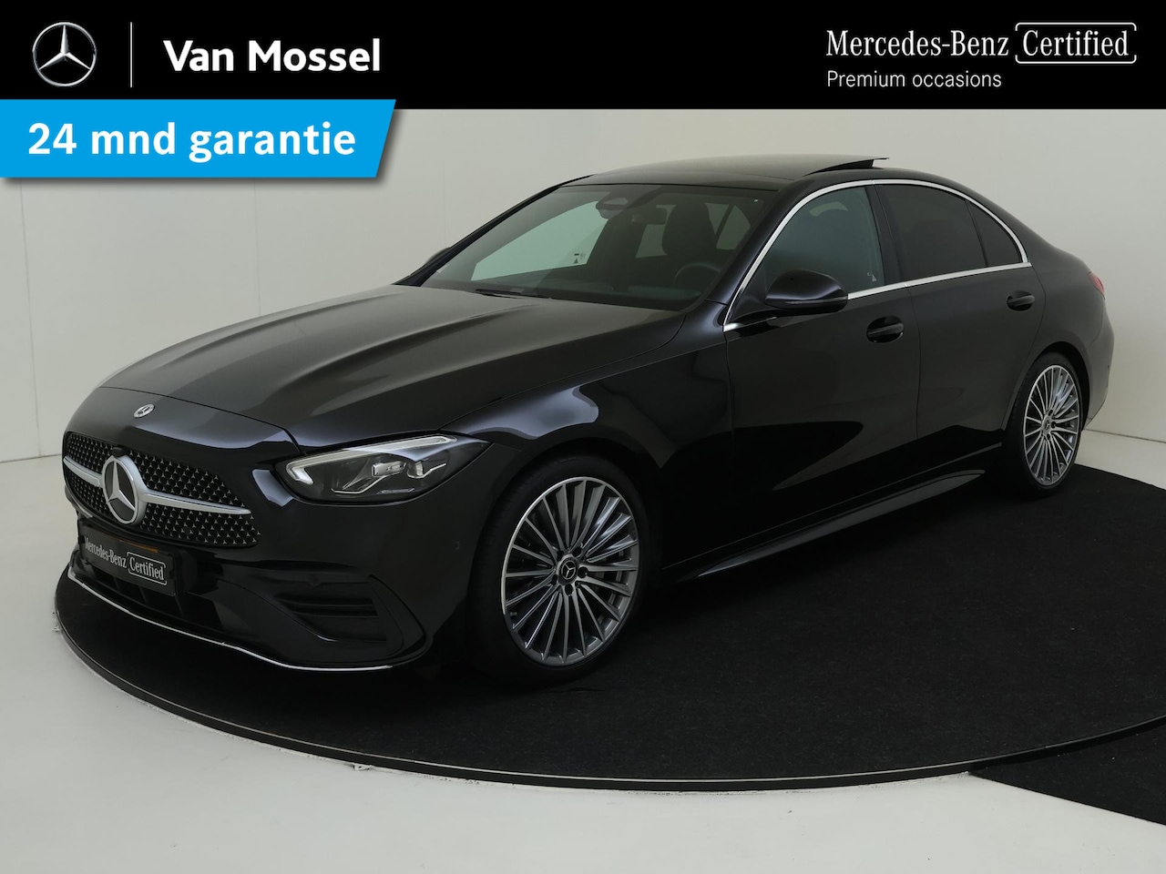 Mercedes-Benz C-klasse - 180 AMG Line / Stoelverwarming / Achteruitrijcamera / 19" multispaak/ privacy glas/ Panora - AutoWereld.nl