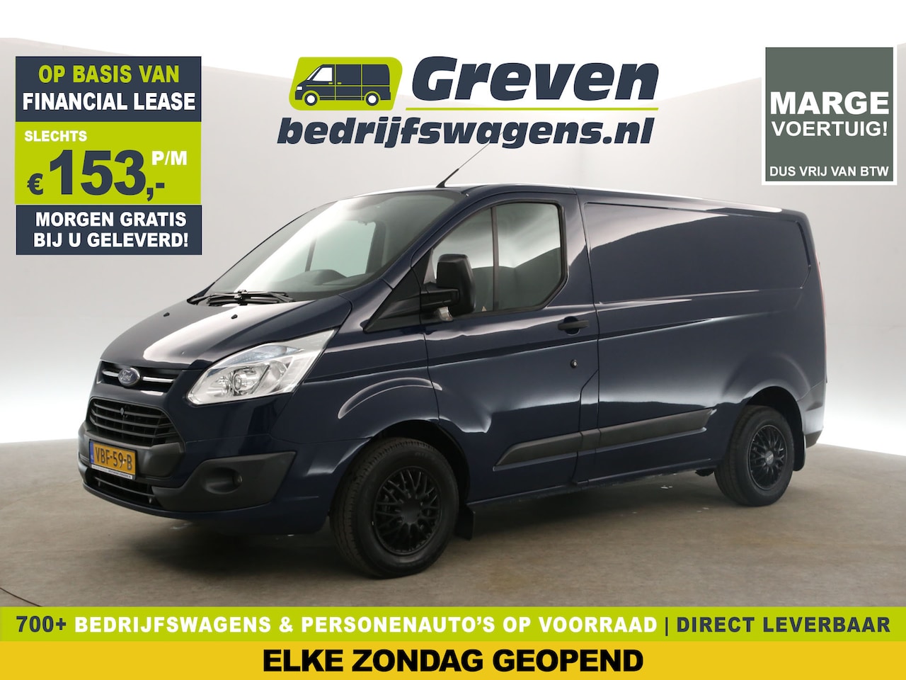 Ford Transit Custom - 290 2.2 TDCI L1H1 Ambiente | MARGE! | Airco Cruise Trekhaak Parkeersensoren 3 Persoons - AutoWereld.nl