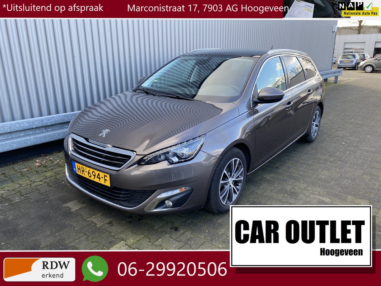 Peugeot 308 SW - 1.2 PureTech Blue Lease Premium Clima, Navi, CC, PDC & Cam, Pano, LED-dagrij, LM, nw. APK - AutoWereld.nl