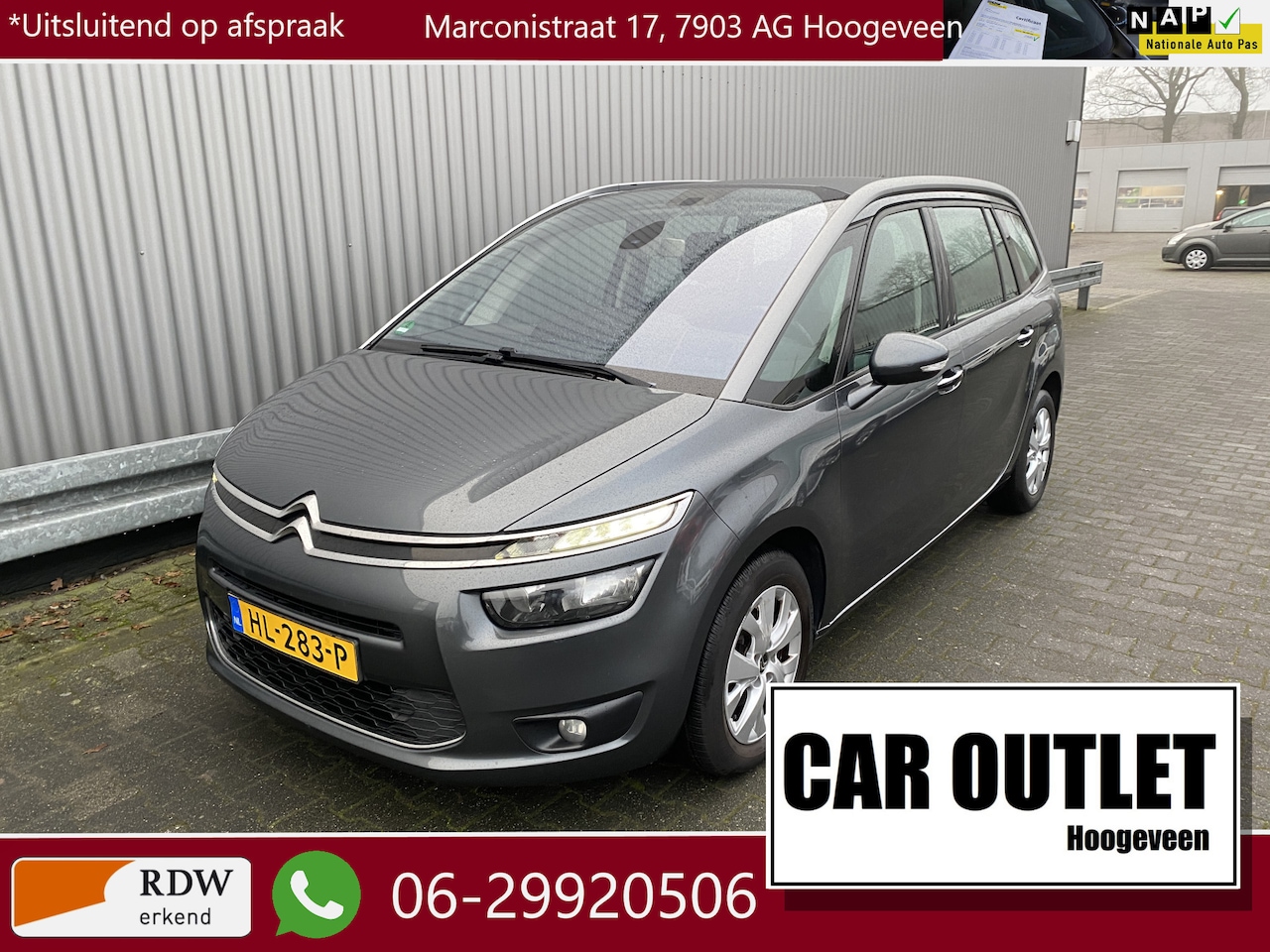 Citroën Grand C4 Picasso - 1.2 PureTech Business 7p. Clima, Navi, CC, PDC, LM, Trekh, – Inruil Mogelijk – - AutoWereld.nl