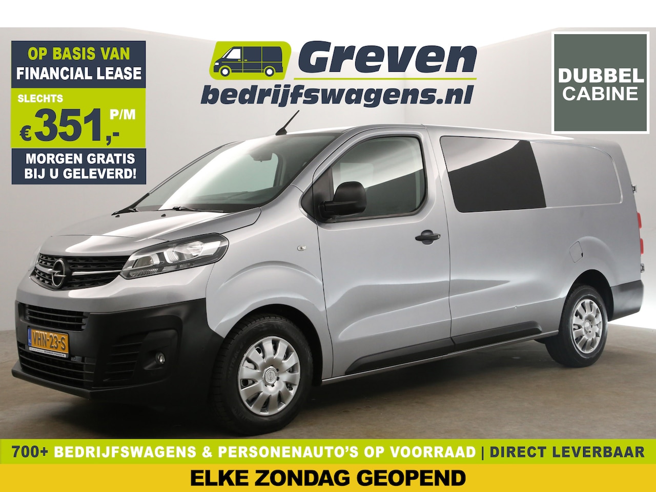 Opel Vivaro - 2.0 CDTI L3H1 Dubbele Cabine 5 Persoons 360Camera Airco Cruise Carplay Trekhaak Navi PDC - AutoWereld.nl