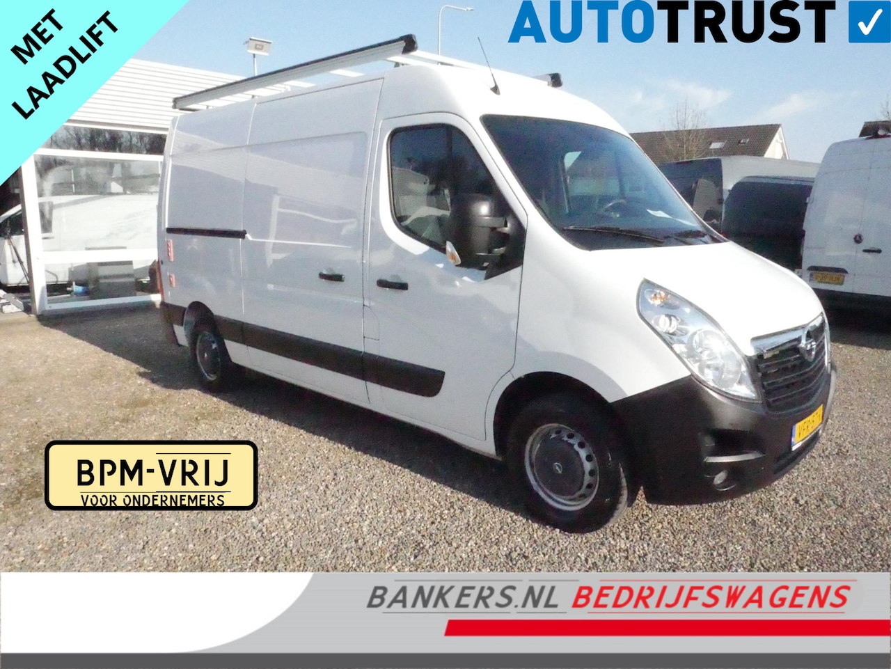 Opel Movano - 2.3 CDTI 110PK, L2H2, Airco Laadklep D'Hollandia 500KG Plateau 150cm Laadlift - AutoWereld.nl