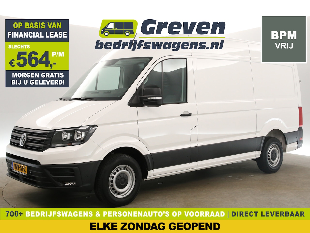 Volkswagen Crafter - 30 2.0 TDI L3H3 BPM Vrij | 140PK Airco Cruise Carplay Navigatie PDC 3 Persoons Elektrpakke - AutoWereld.nl