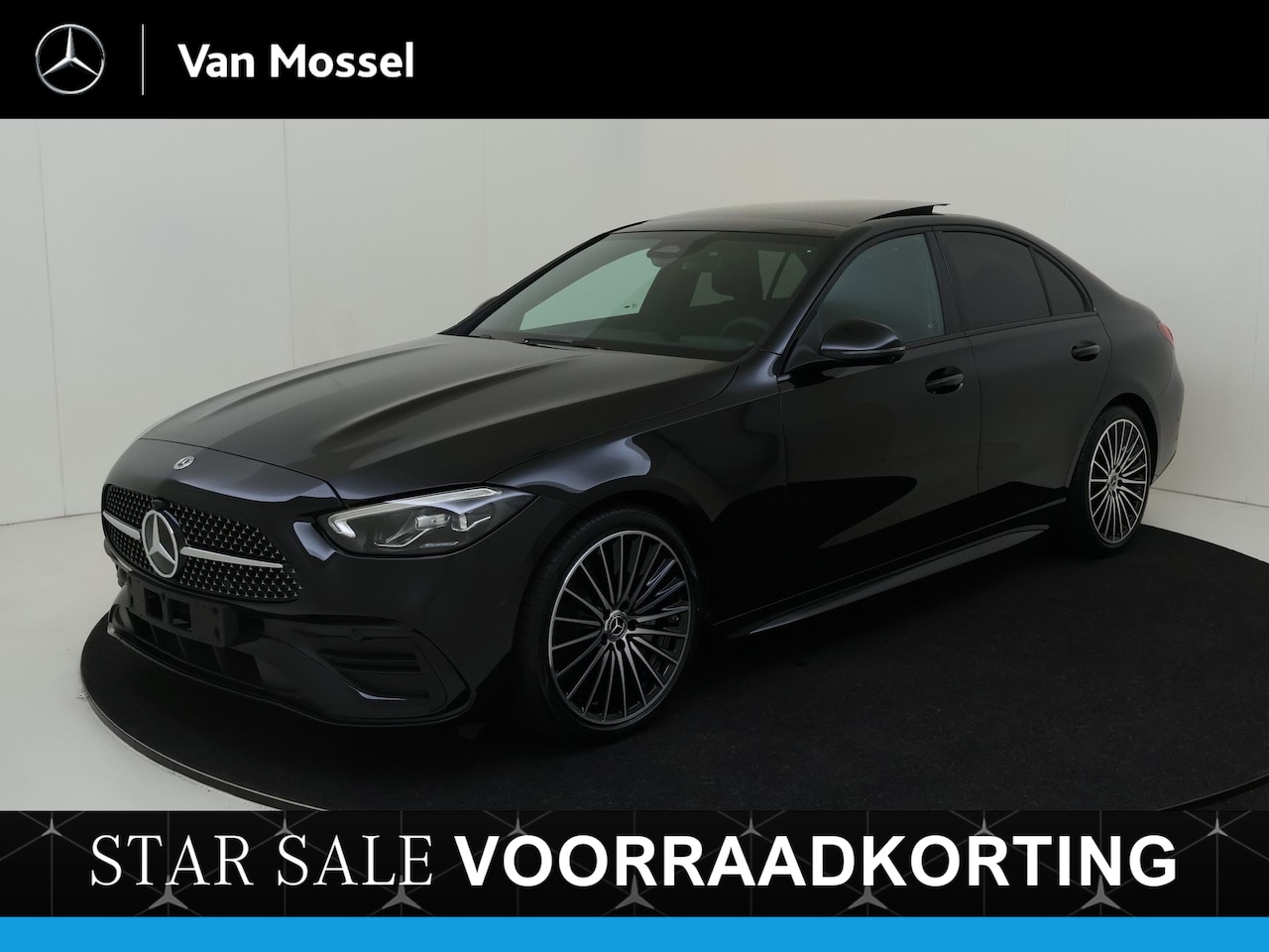 Mercedes-Benz C-klasse - 200 AMG Line / Night/ Panoramadak/ Sfeerverlichting/ 19 inch/ Burmester - AutoWereld.nl