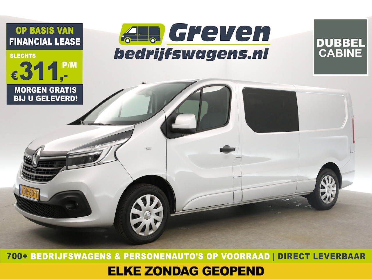 Renault Trafic - 2.0 dCi L2H1 | Dubbele Cabine | 5 Persoons | Airco Camera Cruise Navi PDC Elektrpakket Tre - AutoWereld.nl