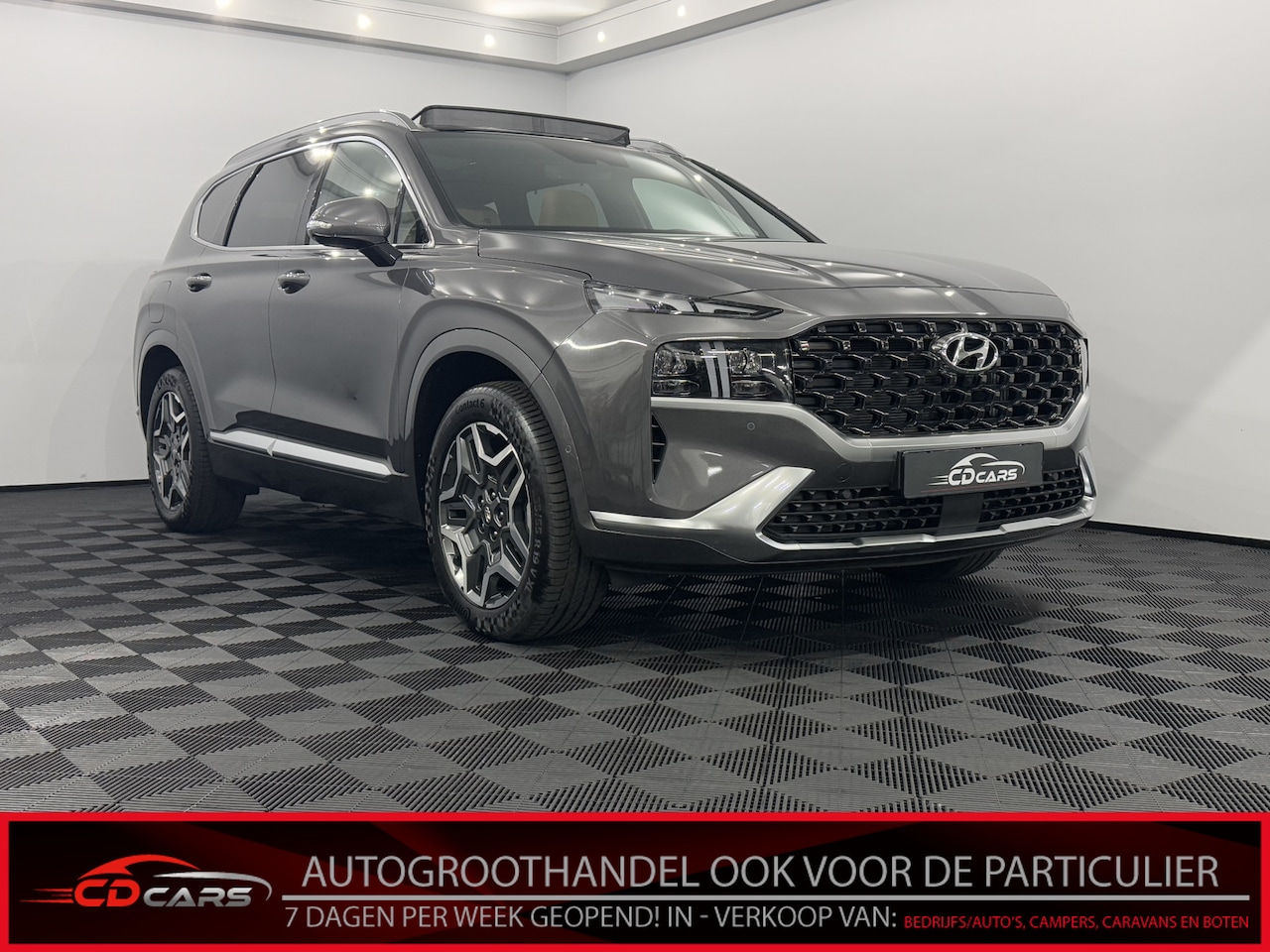 Hyundai Santa Fe - 1.6 T-GDI PHEV Premium Sky 7p. Plug-in Leder, Pano, Head-up display, 360 Camera, Navi, Key - AutoWereld.nl