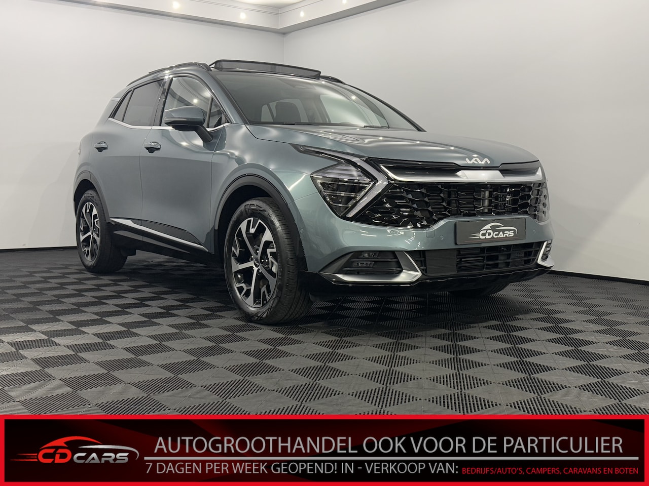 Kia Sportage - 1.6 T-GDi Hybrid DynamicPlusLine Half leder, Pano, 360 Camera, Keyless start, Winterpakket - AutoWereld.nl