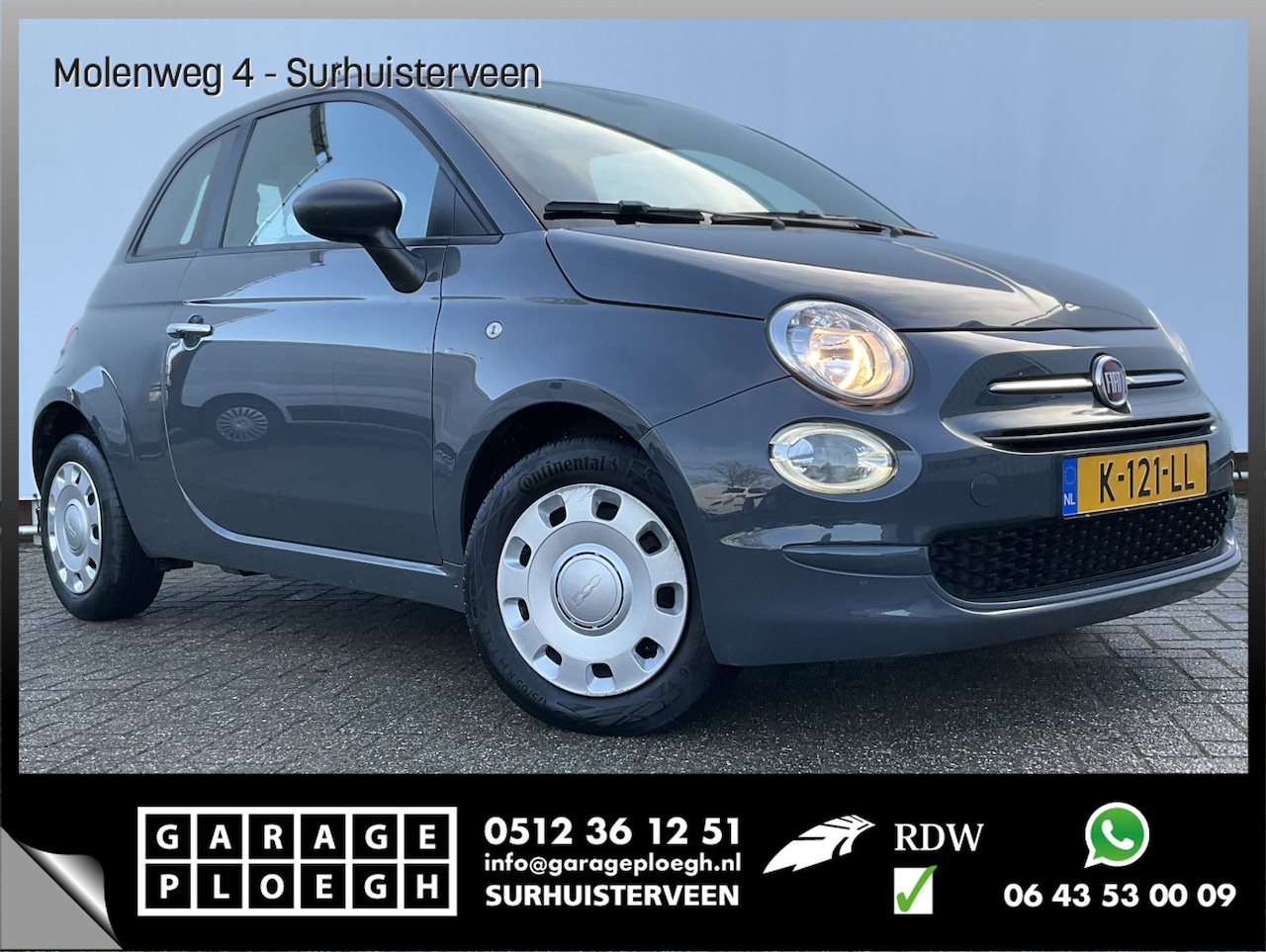 Fiat 500 - 1.0 Hybrid Pop 1Eig Airco Cruise Audio Voll.Onderhouden! - AutoWereld.nl