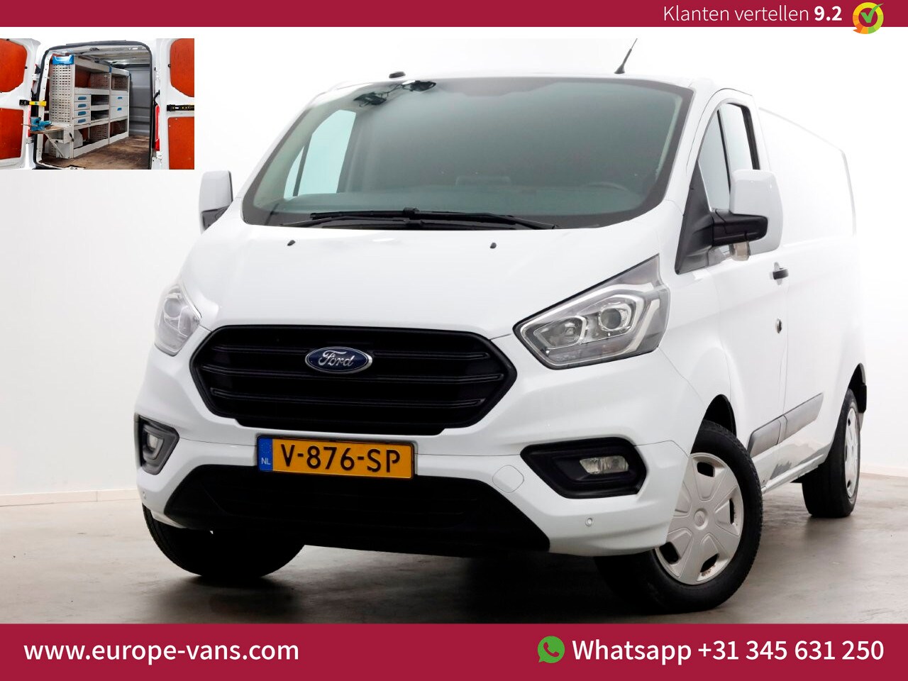 Ford Transit Custom - 2.0 TDCI 130pk E6 L2H1 Trend Navi/Camera/Inrichting/Trekhaak 2800kg 10-2018 - AutoWereld.nl