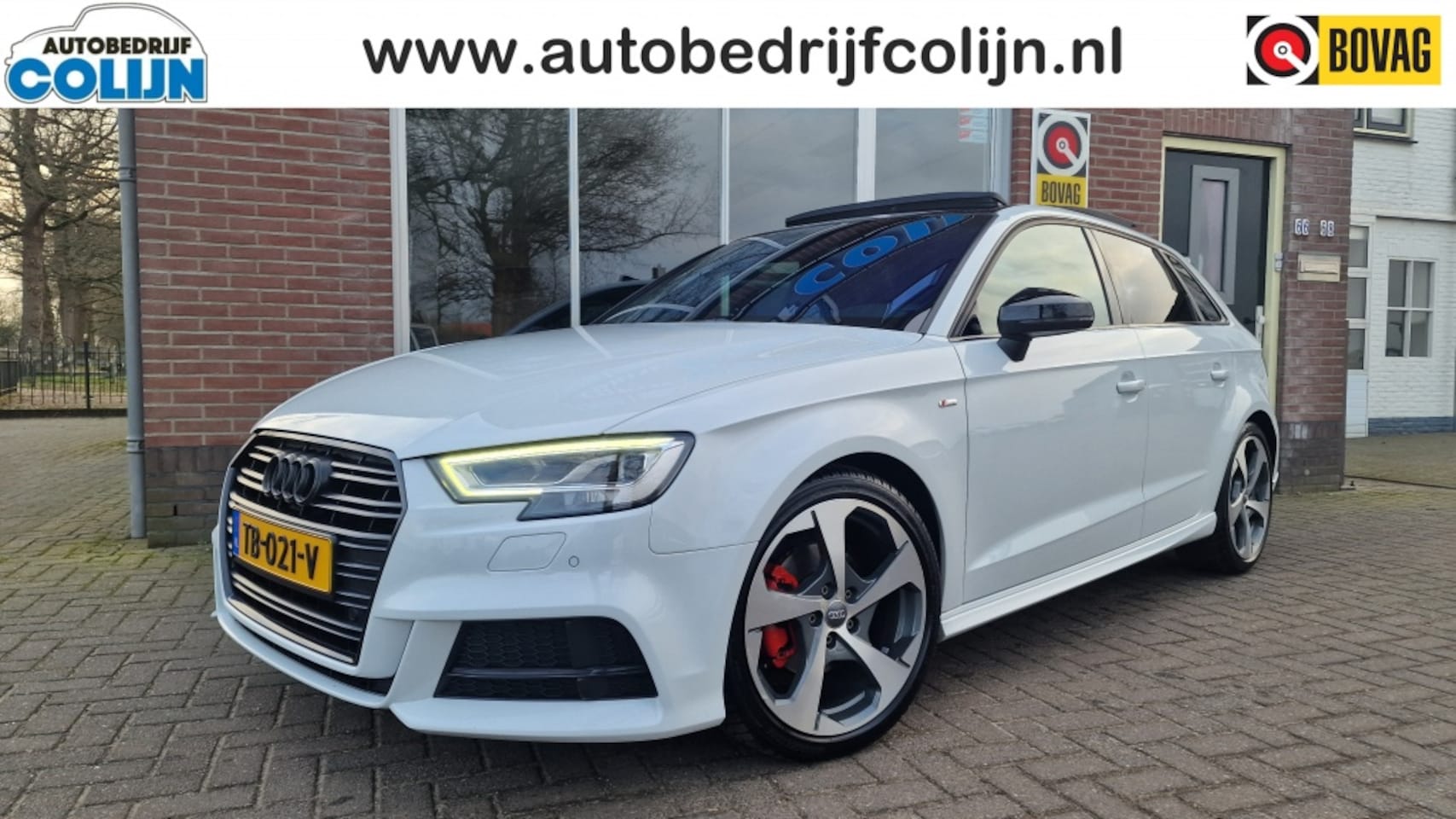 Audi A3 Sportback - 1.5 TFSI Sport S Line, Metallic White, NL Auto! - AutoWereld.nl